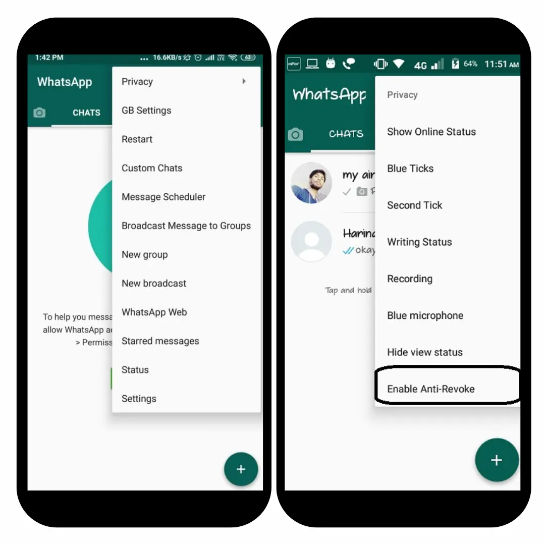 cara menggunakan wa gb